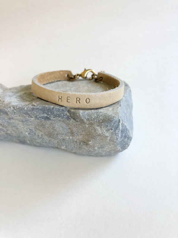 "Hero" LEATHER Single Wrap Bracelet